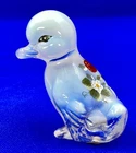 Fenton Opalescent Duck Hand Painted Duckling Ombre Strawberry Vines – Signed
