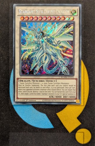 BLMM-EN151 Stardust Sifr Divine Dragon Secret Rare 1st Ed YuGiOh  - Picture 1 of 3
