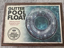 Great Outdoors Inflatable Jumbo Silver Holographic Glitter Jumbo Pool Tube Float