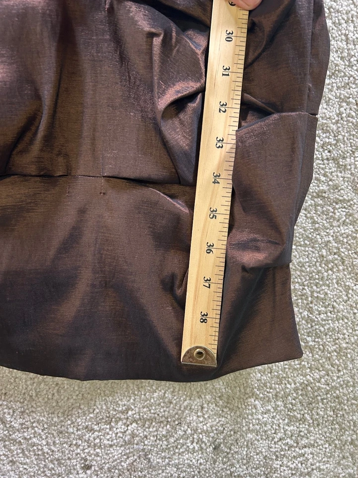 Vestido de cóctel JAX para mujer marrón talla 6 sin mangas de nailon spandex Foto 3 de 4