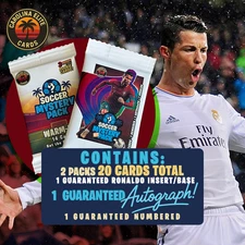 Soccer Cards Mystery Pack - LOT! Guaranteed Hits - Auto + Numbered + RONALDO CR7