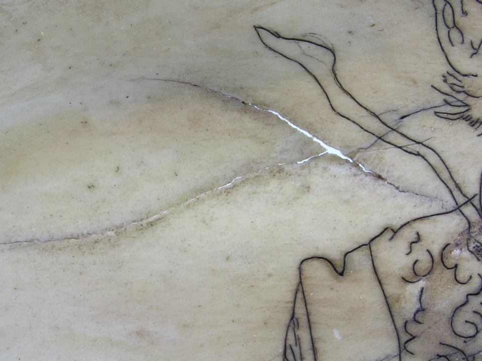 Escápula de ciervo de colección hoja de hombro hueso Scrimshaw arte popular #P29 Foto 4 de 4