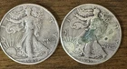 1941 , 1942 Walking Liberty Silver 90% Half Dollars Set Of 2 Coins