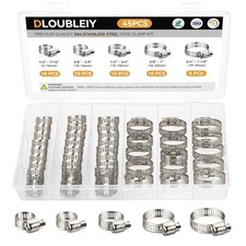 45PCS Hose Clamp Assortment Kit - Stainless Steel Hose 45PCS Kit 6-29mm 