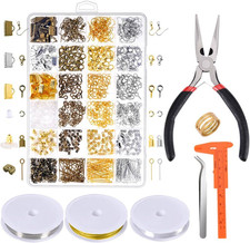 Jewelry Making Supplies Kit - Repair Tools with Accessories, Pliers, Findings, B