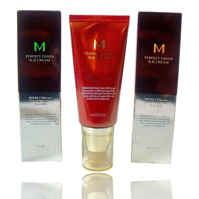 (2-Pack) M Perfect Cover B.B Cream, SPF 42 PA+++, No. 25 Warm Beige, 1.69oz. New