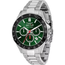 Orologio cronografo uomo/ragazzo SECTOR 230 R3273661048 43 mm acciaio  verde