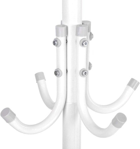 Appendiabiti Autoportante 12 Ganci Metallo Bianco Stabile Salvaspazio Design - Foto 5 di 5