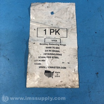 McMaster-Carr WHM-75-S02 3/4 Spiral Internal Retaining Rings FNFP