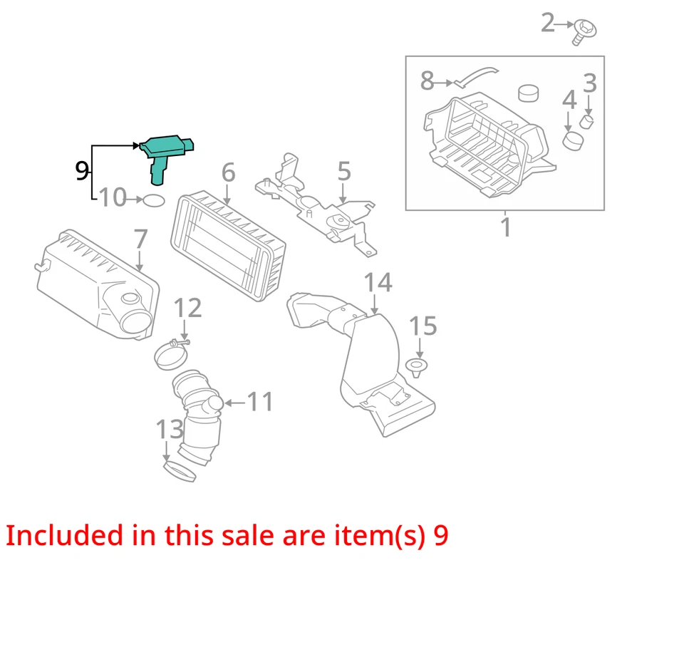 Sensor medidor de flujo de aire másico Outlander Sport 2013 OEM 110 k millas - LKQ401325911 Foto 4 de 4