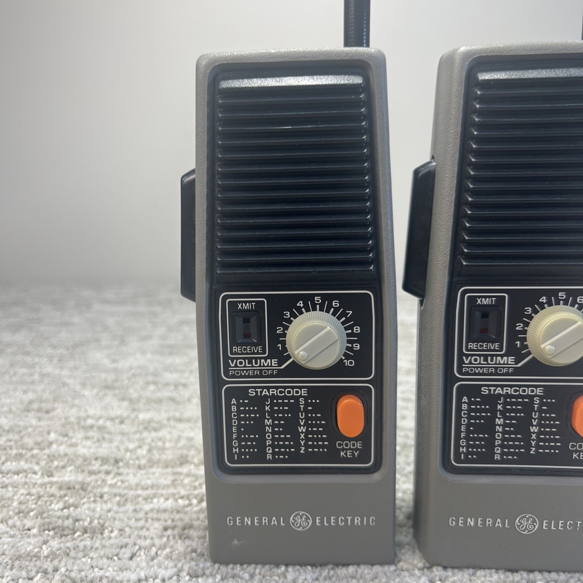 Vintage GE General Electric Walkie Talkies Set W/ Morse Code 3
