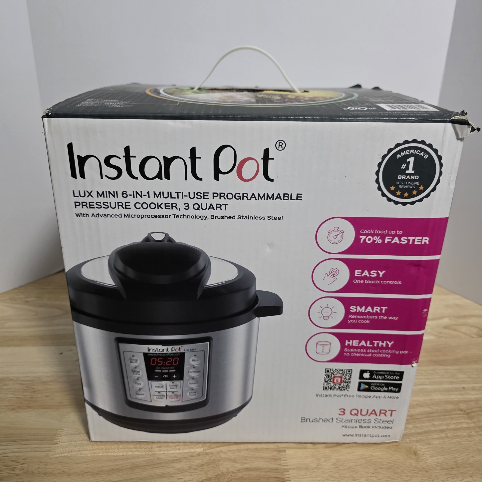 3 Qt Brushed Stainless Steel New