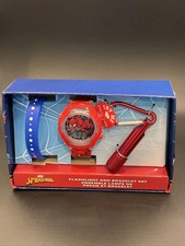 Spiderman Flashing LCD Watch with Flashlight Bracelet