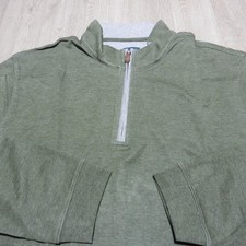 Johnnie-O Men's XL Golf Sully 1/4 Zip Pullover Sequoia Green LS Flawed
