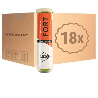 DUNLOP FORT CLAY COURT TS - CARTONE A 18 TUBI DA 4 PALLE