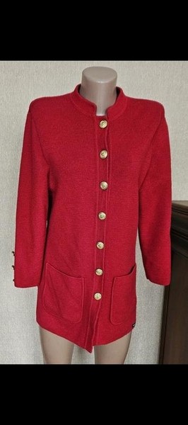Women Saint James Sweater Red Wool 36 / S / 44