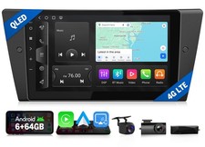 Android 13 9 inch QLED CarPlay Car Stereo Radio For BMW E90 Saloon Sat Nav DAB+
