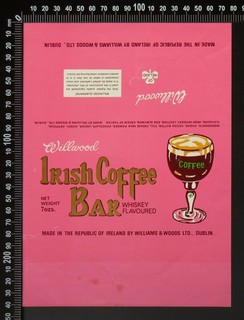 2 Original Vintage Willwood (Ireland) 7oz 3.5oz Irish Coffee Chocolate Wrappers