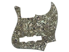 * NEW Bronze Abalone PICKGUARD for Fender Jazz Bass 3 Ply Standard 10 Hole