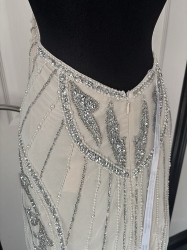 Sculpting Halterneck Embellished Wedding Dress IVORY-18 - Picture 6 of 11