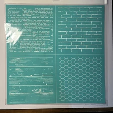 New Chalk Couture FOUR FARMHOUSE PATTERNS Size D Transfer ~ Chicken Wire Brick