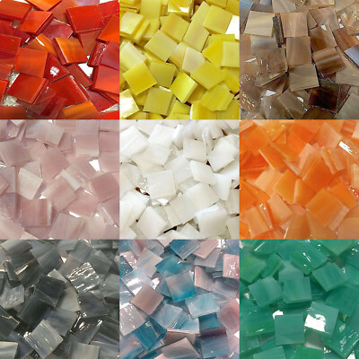 1/2'' Mosaic Tiles Stained Glass Mosaic Tiles - Available in Variety Colors 