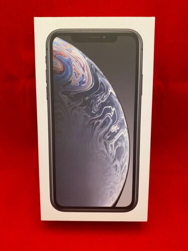 ORIGINAL APPLE iPhone Xr 128GB BLACK RETAIL BOX ONLY - Picture 1 of 3