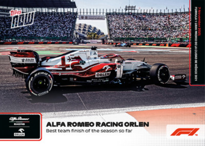   Topps Now Formula 1 2021 #70 Alfa Romeo Racing ORLEN - Räikkönen / Giovinazzi