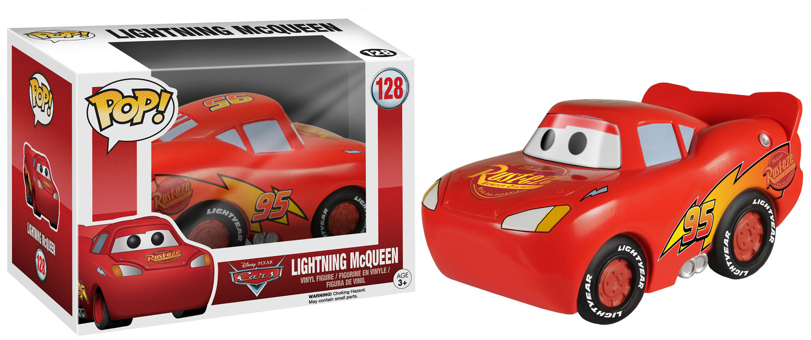 美品 FUNKO POP カーズ ライトニング マックイーン 128 希少 レア Funko Pop! Vinyl: Pixar - Lightning McQueen #128 for sale online