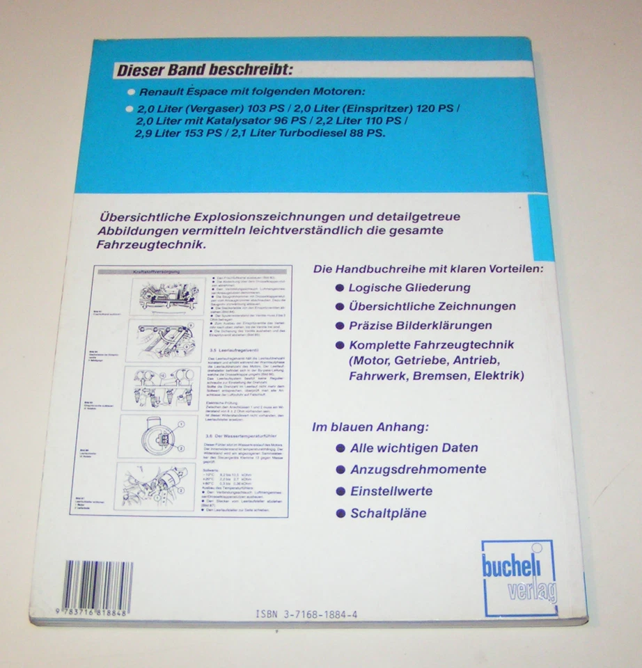 Manual De Reparación Renault Espace 2000 GTS / 2000 TSE / RN / RXE - Desde 1984! - Imagen 3 de 3