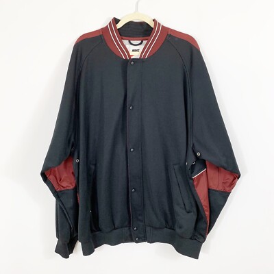 Nike Black Vintage Retro 90s Jacket Style 920220 KL4 Size 2XL Burgundy Long Slvs
