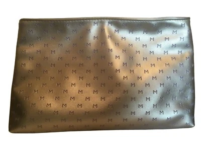 Thierry Mugler Zipped Silver Make Up Cosmetics Pouch Bag *New*