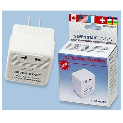 12-PACK   110V to 220V STEP UP VOLTAGE CONVERTER 50W TRANSFORMER US CHARGER PLUG