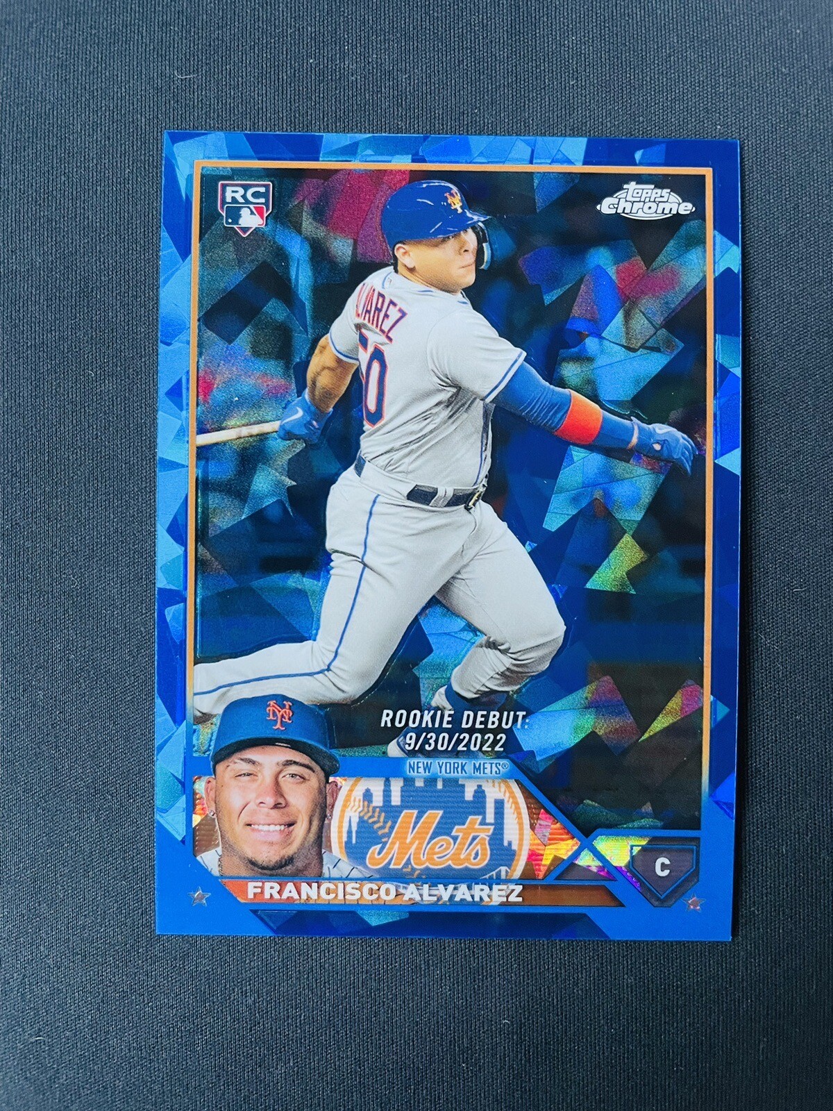 2023 Topps Chrome Update Sapphire Francisco Alvarez RC Rookie Debut #USCS158