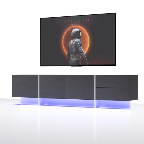 LED TV Stand Entertainment Center TV Media Console Table for TVs up to 75in - Picture 8 of 8