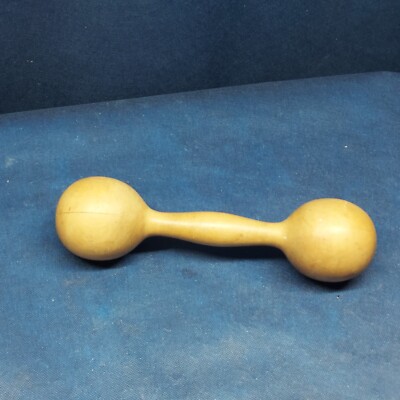 Vintage Collector's Wooden Bar Bell Unique Find!