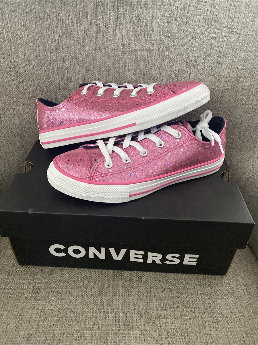 Converse pink hotsell sparkle sneakers