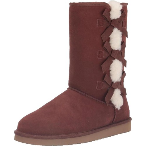KOOLABURRA BY UGG VICTORIA SHORT CHESTNUT SOFT SUEDE WOMENS BOOTS