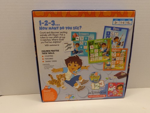 Go Diego Go! 123 Game, Milton Bradley, Nick Jr., Learning is Fun! Ages 3+ - Picture 2 of 15