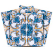 6" X 6" Teal Taupe Sia Removable Peel and Stick Tiles