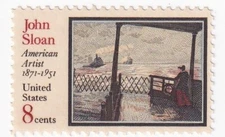 STAMP US SCOTT 1433 "John Sloan" 8 CENT 1971 MH
