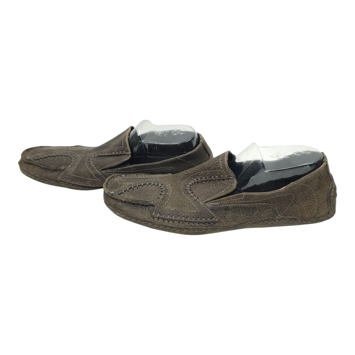 Mens BedStu Uncle Larry Loafers Driving moccasins Distressed Sz 9 Bed Stu Distressed Leather Stitched Driving Mocs Mens 12  main image 3