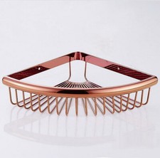 Bathroom Rose Gold Copper Wall Mount Shower Shelf Caddy Basket Storage sba509