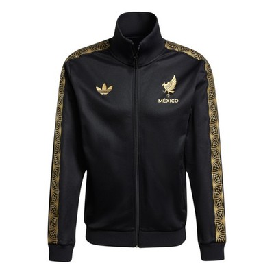 Men's Adidas Originals Black & Gold Mexico National Team Track Top