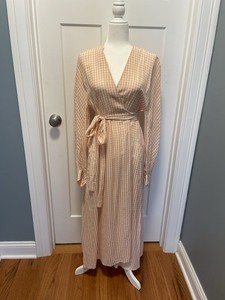 rose gold and navy blue wedding dress Scanlan Theodore Turban Ring Dress, Pink – Plus One Dress Hire main image 0