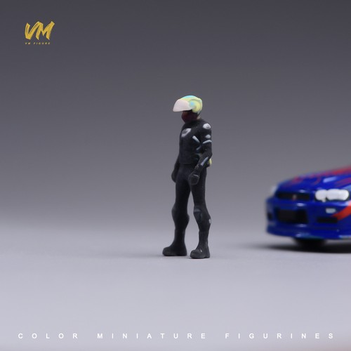 Diorama Resin 1/64 Motocycle Boy Painted Scene Props Figure Doll Fit Car Toys - 第 7/11 張圖片