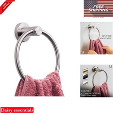 Brushed Stainless Steel Towel Ring Bathroom Wall Mount Hand Towel Holder