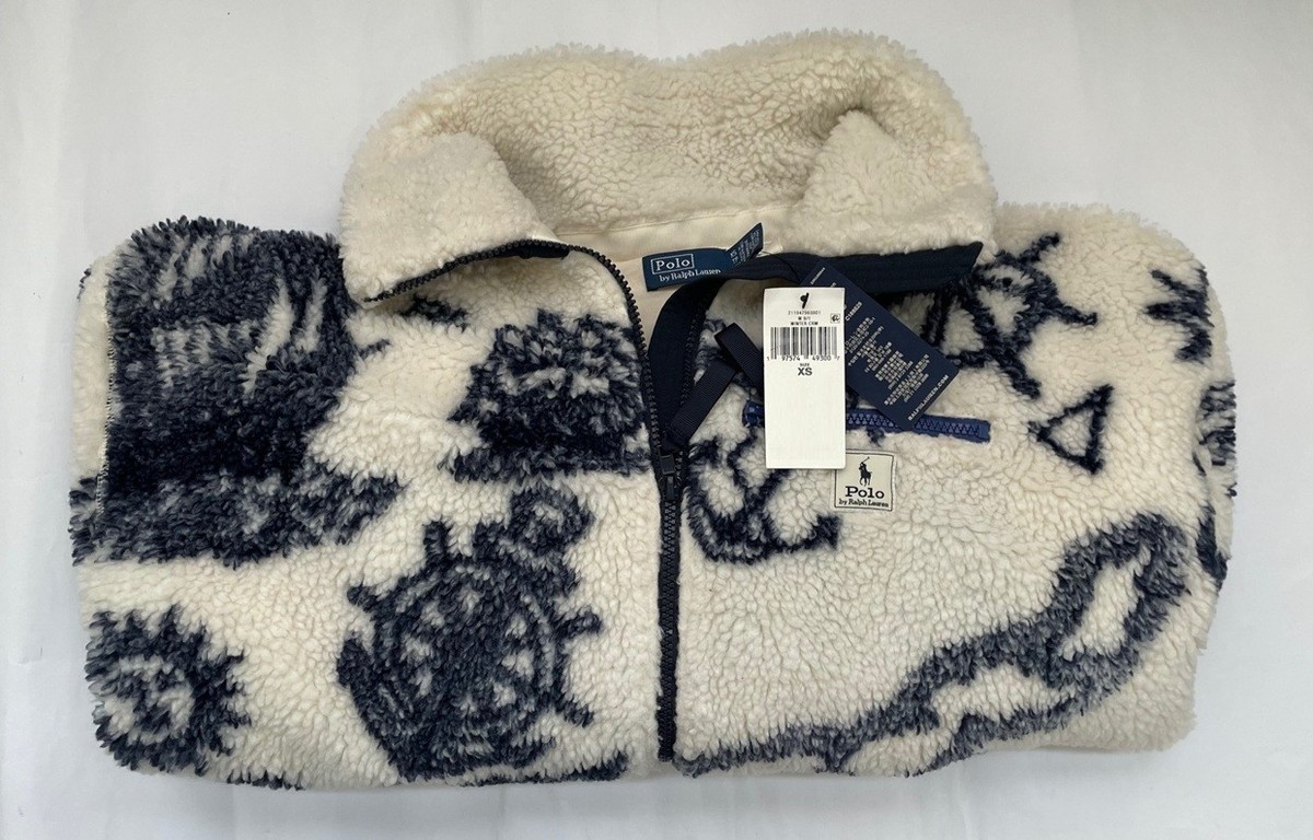 Polo Ralph Lauren Women's Iconic Nautical Theme Fleece Jacket