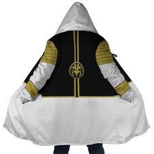 Power Rangers White Ranger Mighty Morphin Anime Hoodie Coat Dream Cloak