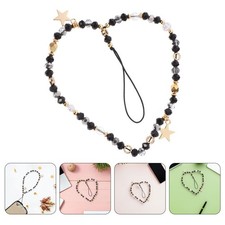 3pcs Cell Phone Lanyard Strap - Beaded Star Phone Charm Wristlet Short Hand